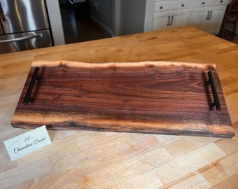 Charcuterie Board Live Edge | Hand Made Serving Tray | Cheese Platter Board | Christmas Gift | Wedding Gift | Birthday Present