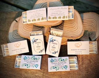 Bulk Wedding Matchbook Favors | Custom Match Boxes | The Perfect Match |  Custom Wedding Favors | Personalized Matchbooks | Guest Matchboxes