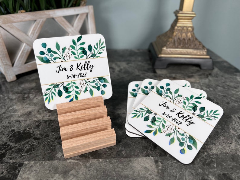 Personalized Wedding Coaster Favor Bulk Wedding Gift Wholesale Wedding Gift Boho Wedding Gift Outdoor Wedding Gift Bridal Shower Coaster Gift Birthday Coaster Party Favor Gift