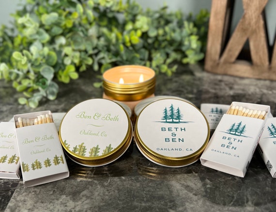 Bulk Fall Wedding Candle Favors | Autumn Wedding | Pumpkin Spice Candle | Wedding Matches | Wedding Favors and Gifts | Handmade Soy Wax