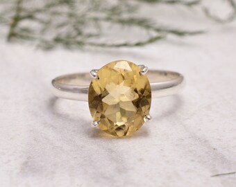 925 Sterling Silver Ring Citrine Gemstone Free Shipping American Seller RJ-333 Natural Citrine Ring