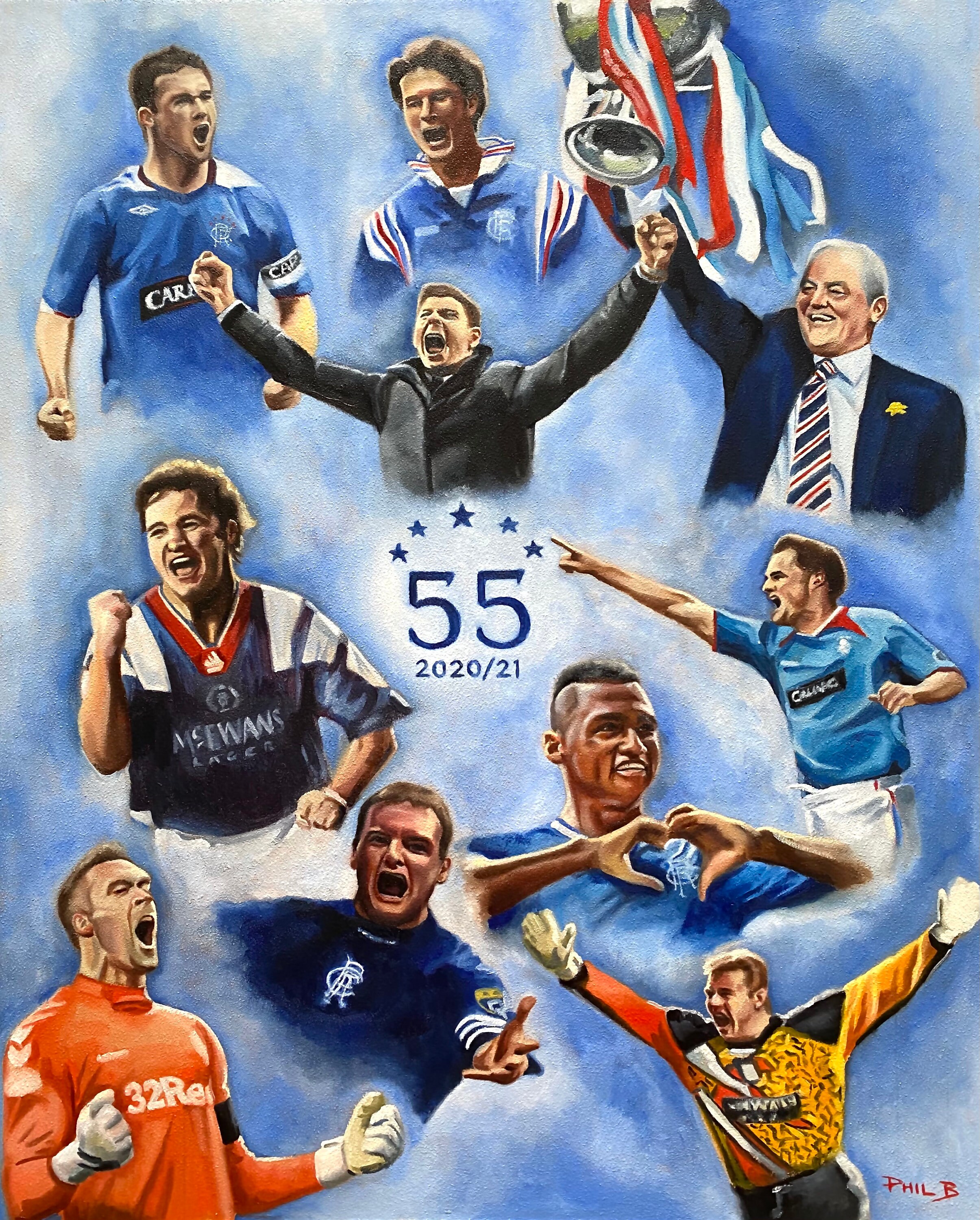 Glasgow Rangers FC Limited Edition Print Gicl e Print Celebrating 55 Glasgow Rangers FC Limited Edition Print Gicl e Print Celebrating 55