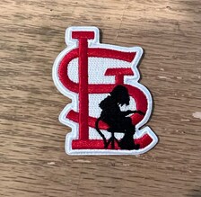 ST LOUIS CARDINALS vintage iron on embroidered logo patch 3.5”
