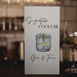 Gin und Tonic Drink Druck