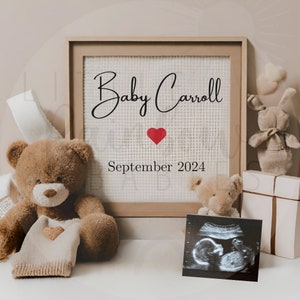 Annonce numérique de grossesse, annonce de bébé sur les réseaux sociaux - personnalisable - Facebook - Instagram - Gender Neutral Boy Girl Bear