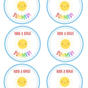 PRINTABLE TAGS Summer, Have a Great Summer, End of School Year Tags ...