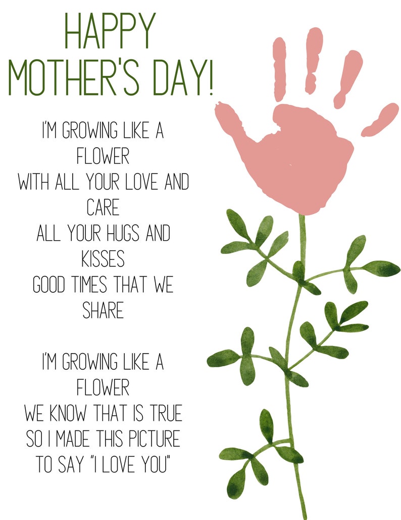 Printable Mother's Day Gift I'm Growing Like a Flower Etsy