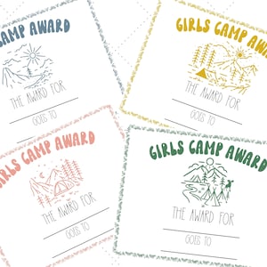 Girls Camp Awards | Quick Print Camp Awards | Secret Sister| Devotional | Church of Jesus Christ of Latter Day Saints