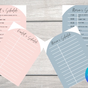 Editable Baby Schedule Template, Canva Template, Nanny Schedule, Weekly Schedule