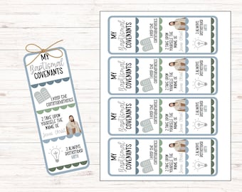 Zakładka do książki z okazji chrztu LDS, spersonalizowana zakładka do książki z okazji przymierza chrztu, przemyślany prezent na uroczystości chrztu chłopców