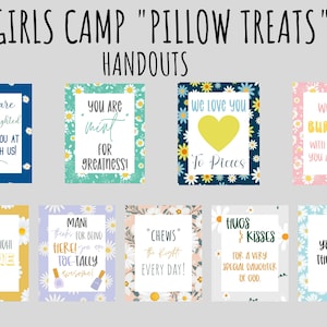 Girls Camp Pillow Treat Handouts | Night Tuck Treat Girls Camp | Secret Sister| Devotional| Church of Jesus Christ of Latter Day Saints