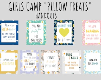 Girls Camp Pillow Treat Handouts | Night Tuck Treat Girls Camp | Secret Sister| Devotional| Church of Jesus Christ of Latter Day Saints