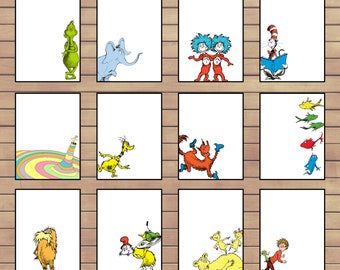 Dr Seuss Poster | Dr Seuss Books | Cat in the Hat | PreSchool Wall Decor- Digital Classroom Decor