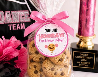 Cheerleader Cookie Gift Tag | Good Luck Dance Competition (Printable PDF)