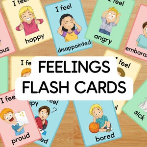 Emotion Flashcards & Feelings Poster: Calm Down Corner, Social Emotional Learning, Zones of Regulation, Classroom Decor