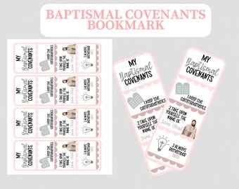 LDS Baptism Keepsake Bookmark, Personalized Baptismal Covenant bookmark, Thoughtful Gift for Boys Baptism Celebrations