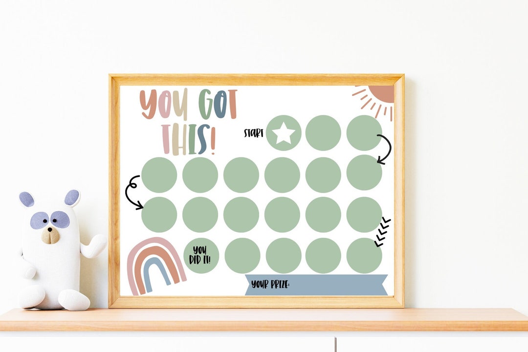 Reward Chart Printable, Toddler Routine Chart, Rainbow Digital Download ...