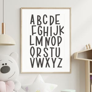 Playroom Wall Art Prints Set of 3 - Kids Room Decor, Printable Nursery Art & Toddler Playroom Decor, ABC Poster