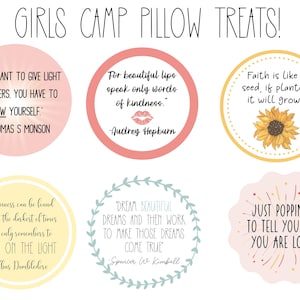 Girls Camp Pillow Treats, Night Tuck Treat Girls Camp, Secret Sister, Church of Jesus Christ of Latter Day Saints