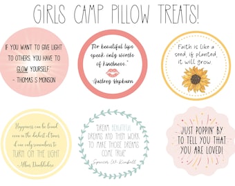 Girls Camp Pillow Treats, Night Tuck Treat Girls Camp, Secret Sister, Church of Jesus Christ of Latter Day Saints