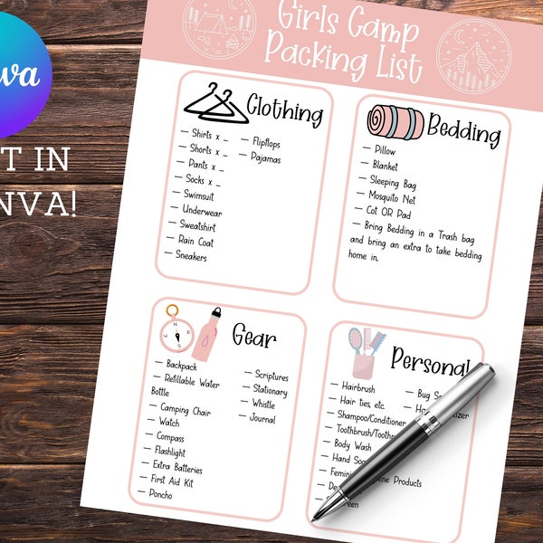 Young Women Girls Camp Packing List | LDS Girls Camp |  Church of Jesus Christ of Latter Day Saints