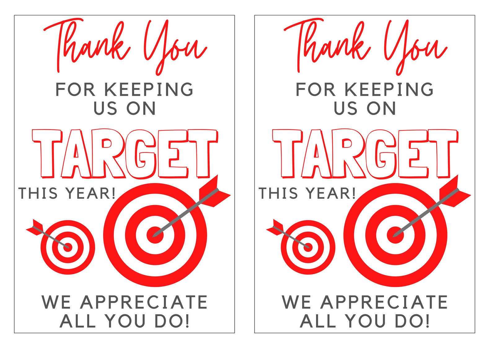 Target Gift Card Thanks for Keeping Us on TARGET Etsy