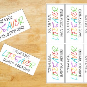 Lifesaver Candy Thank You Tags | Teacher, Employee Appreciation ...
