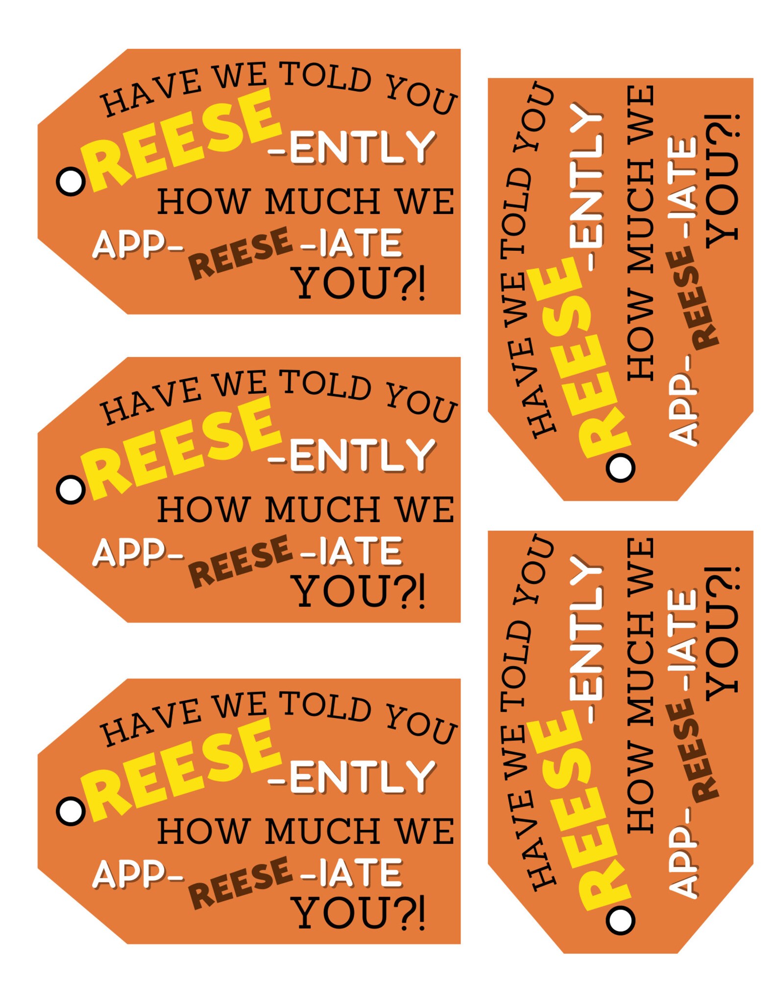 Reeses Peanut Butter Cup Teacher Appreciation Thank You - Etsy