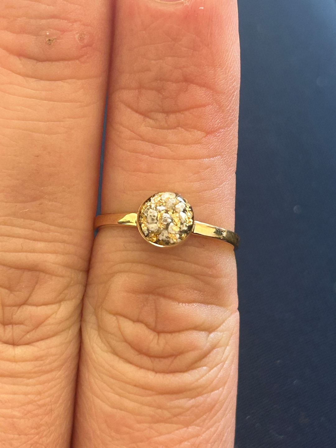 Memorial Ash Ring Keepsake gold - Etsy