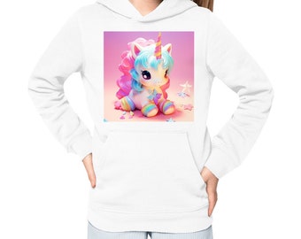 Sweat shirt capuche licorne