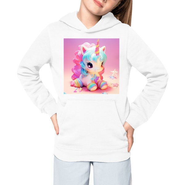 Sweat shirt capuche licorne