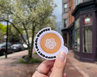 Latte Love | Support Local Coffee | Rochester | Small Business | New York | Waterproof Vinyl Sticker