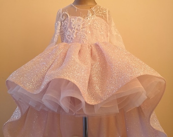 baby blue puffy dress