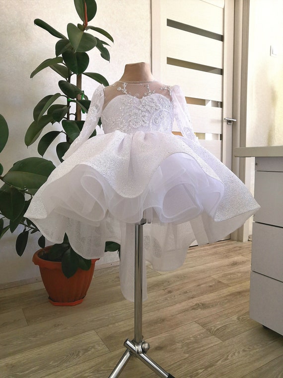 18 month princess dress New Ivory Pink Baby Girl Princess Dress size 18 month