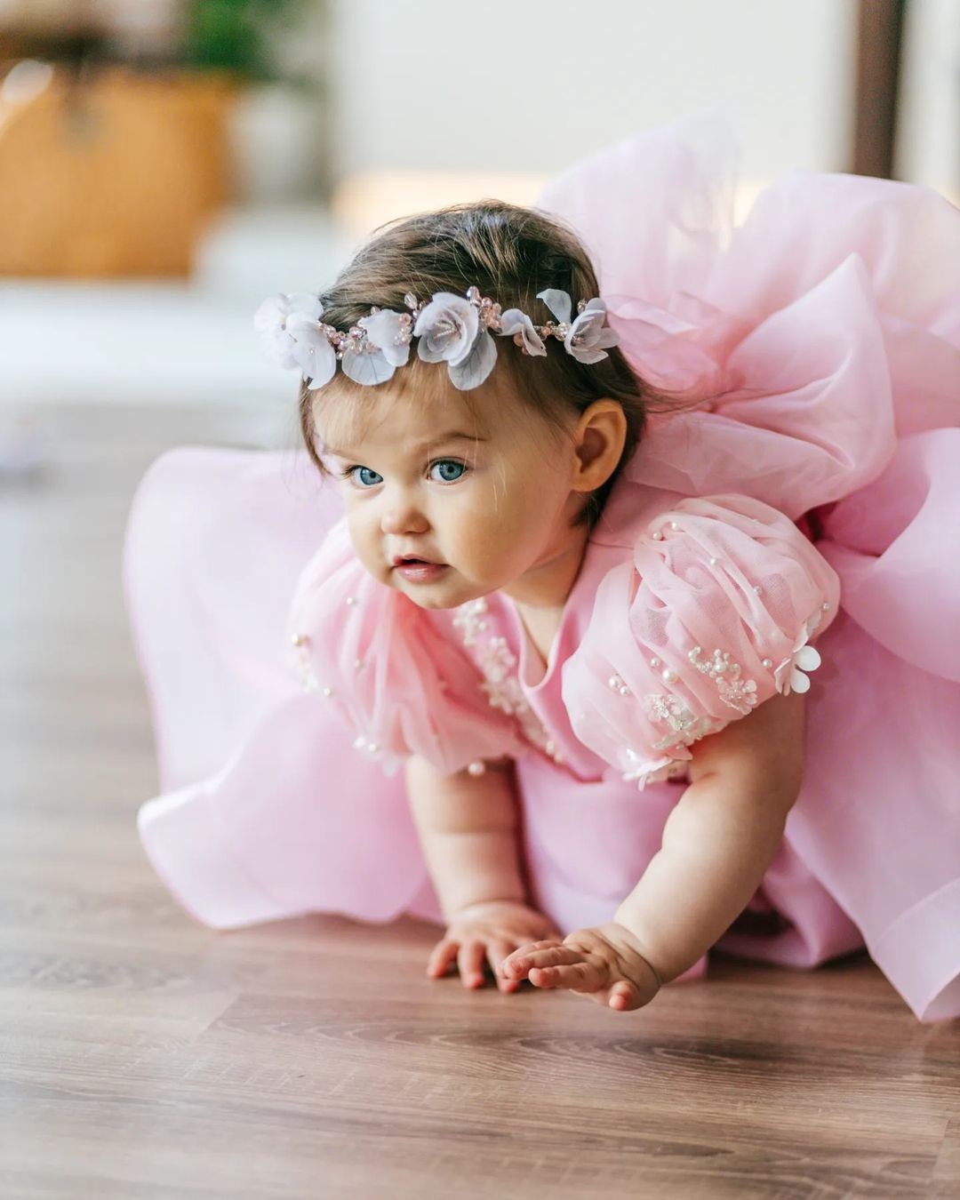 Pink puffy best sale dresses for toddlers