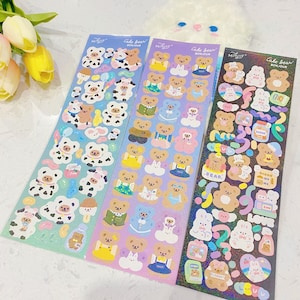 Milkjoy Holographic Bear stickers polcos decorations journal
