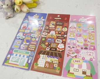 koreanische Tieraufkleber, niedliche Polcos, Journaling Scrapbooking