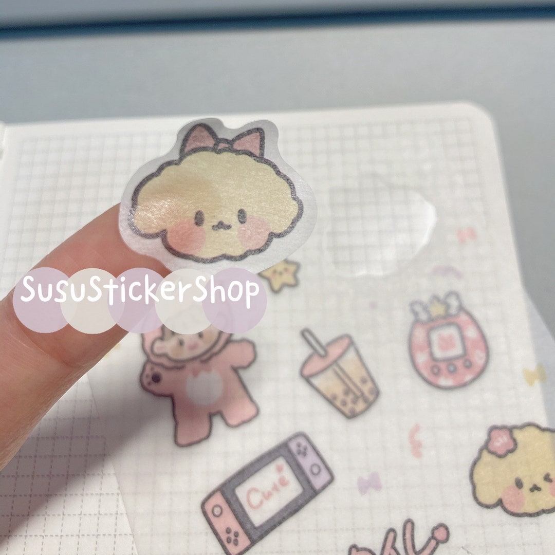 Kawaii Bear and Dessert Sticker Flakes | Cute Animal Deco Stickers for  Planner | Embellishments for Scrapbook (8 Designs / 50 Pieces)