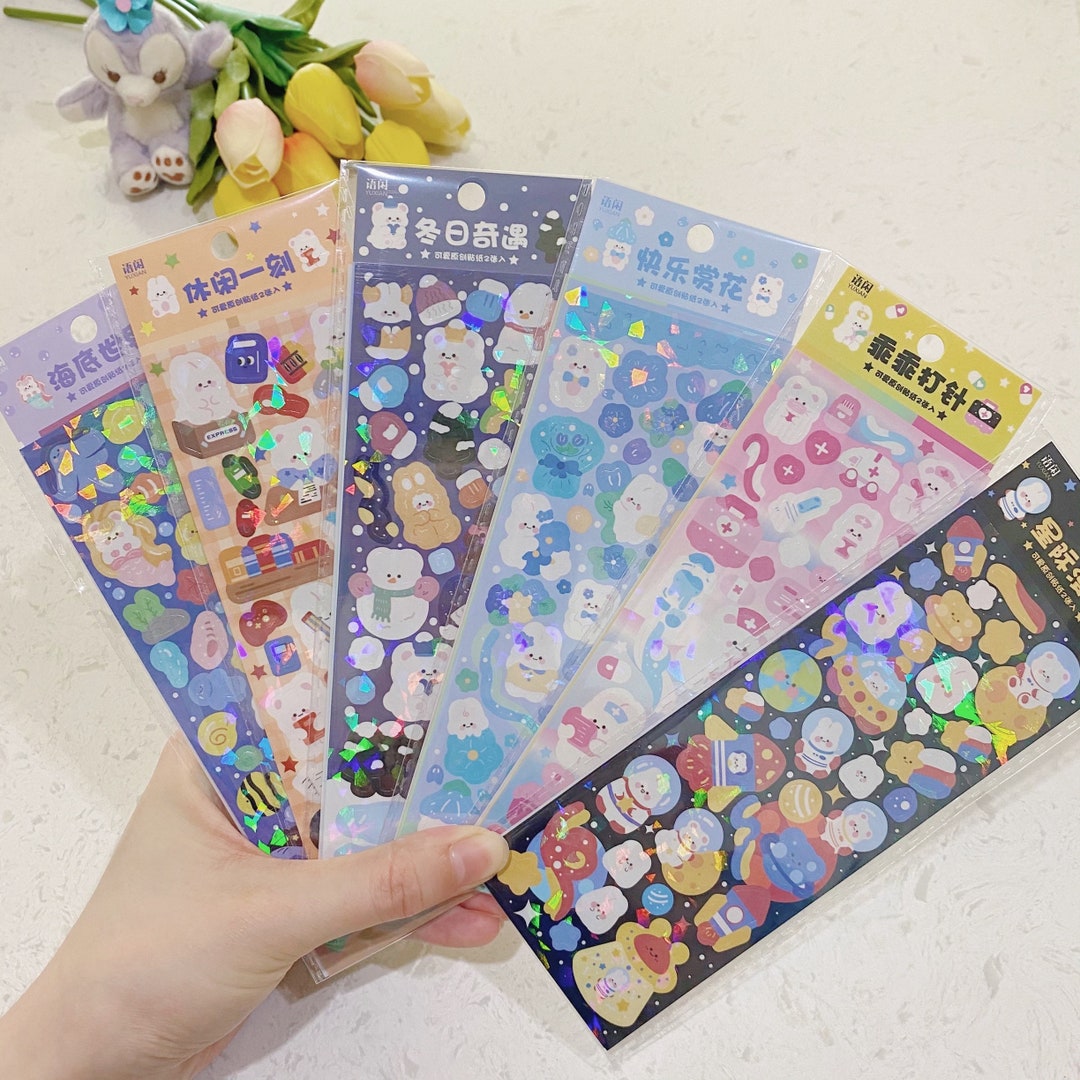 Kpop Polco Stickers Decoration Toploader Bear Theme Needle Nurse