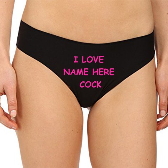 I Love Name Here Cock Custom Panties Personalized With Your Words Custom  Printed Booty Shorts Customized Womens Underwear -  Canada