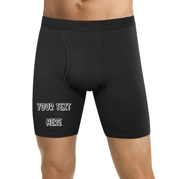 Custom Mens Underwear Personalized Funny With Your Words Custom Printed Booty Shorts Customized Gift For Men Boyfriend Husband