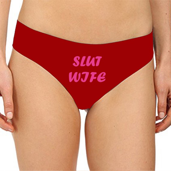 Slut Wife Panties Sexy Christmas Gift Funny Naughty Slutty Booty