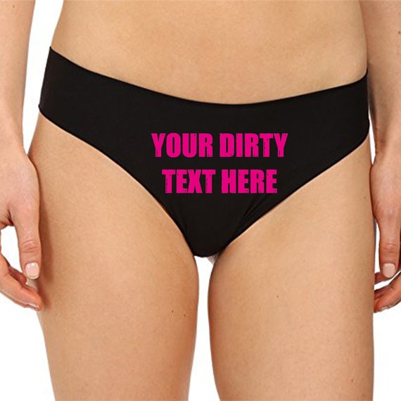 Custom Panties With Your Own Words, Custom Name Underwear, Sexy Lingerie  for Her, Kinky Valentines Gift Idea, Naughty Christmas, Cum Panties 