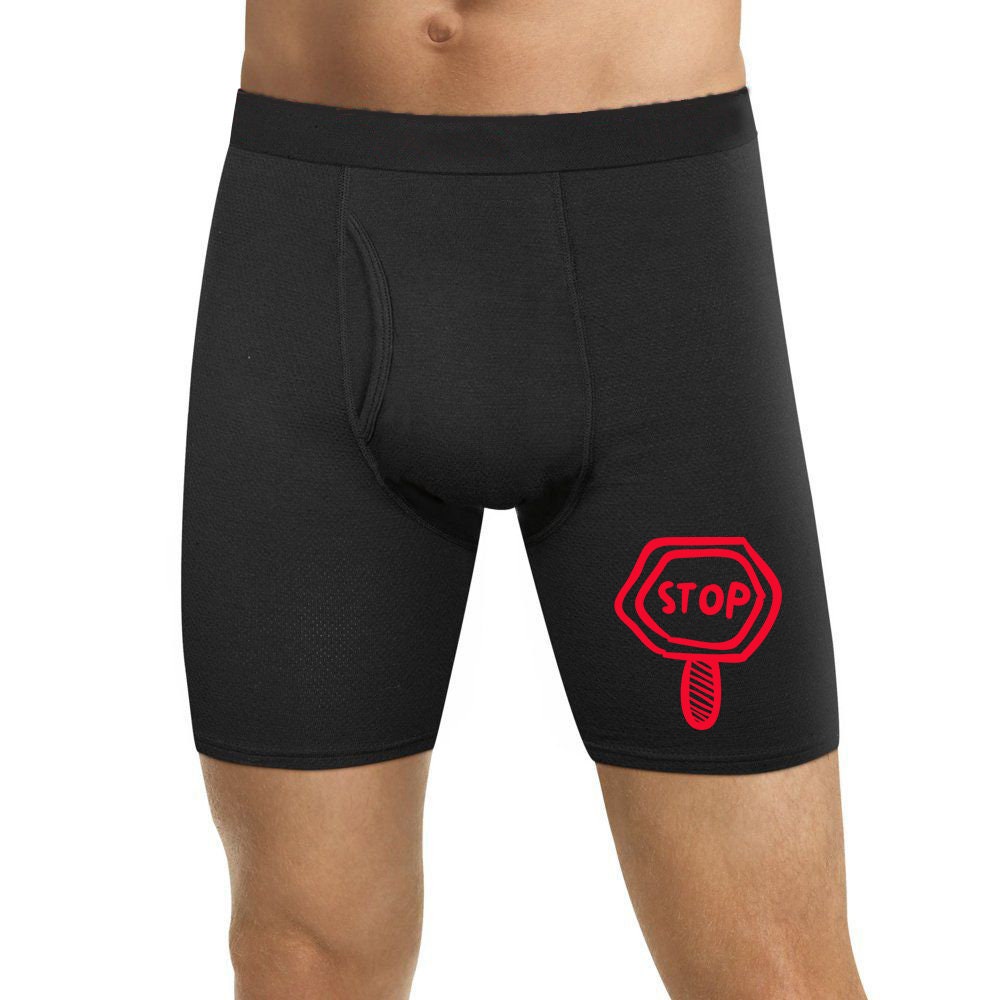 Stop Boxers Mens Underwear Christmas Gift Funny Naughty Slutty Booty Shorts  Bachelorette Party -  Australia