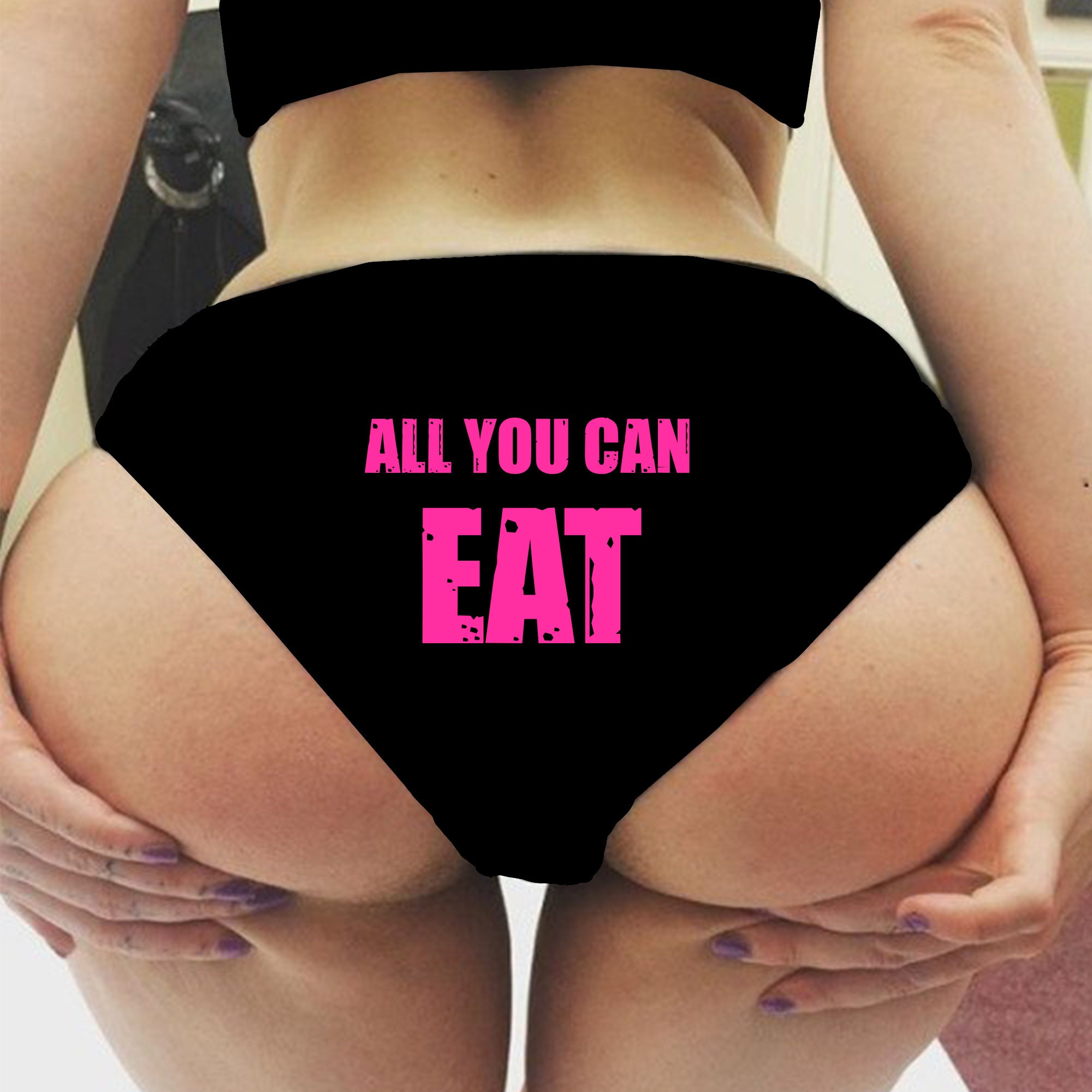 All You Can Eat Panties Sexy Christmas Gift Funny Naughty Slutty Booty  Shorts Bachelorette Party Lingerie Womens Underwear 