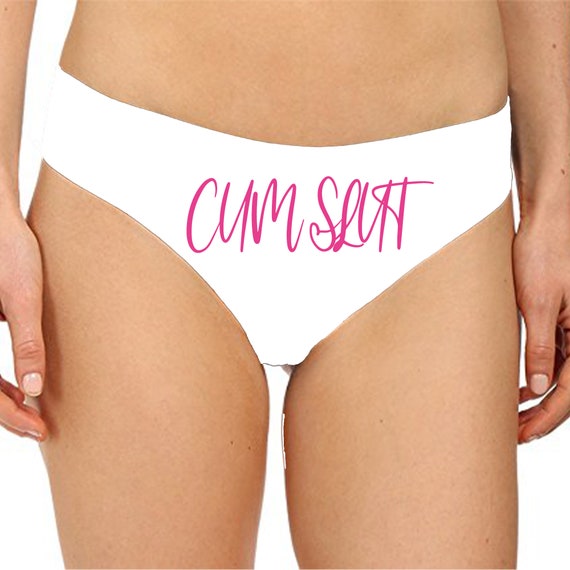 Cum Slut Panties Sexy Christmas Gift Funny Naughty Slutty Booty Shorts  Bachelorette Party Lingerie Womens Underwear 
