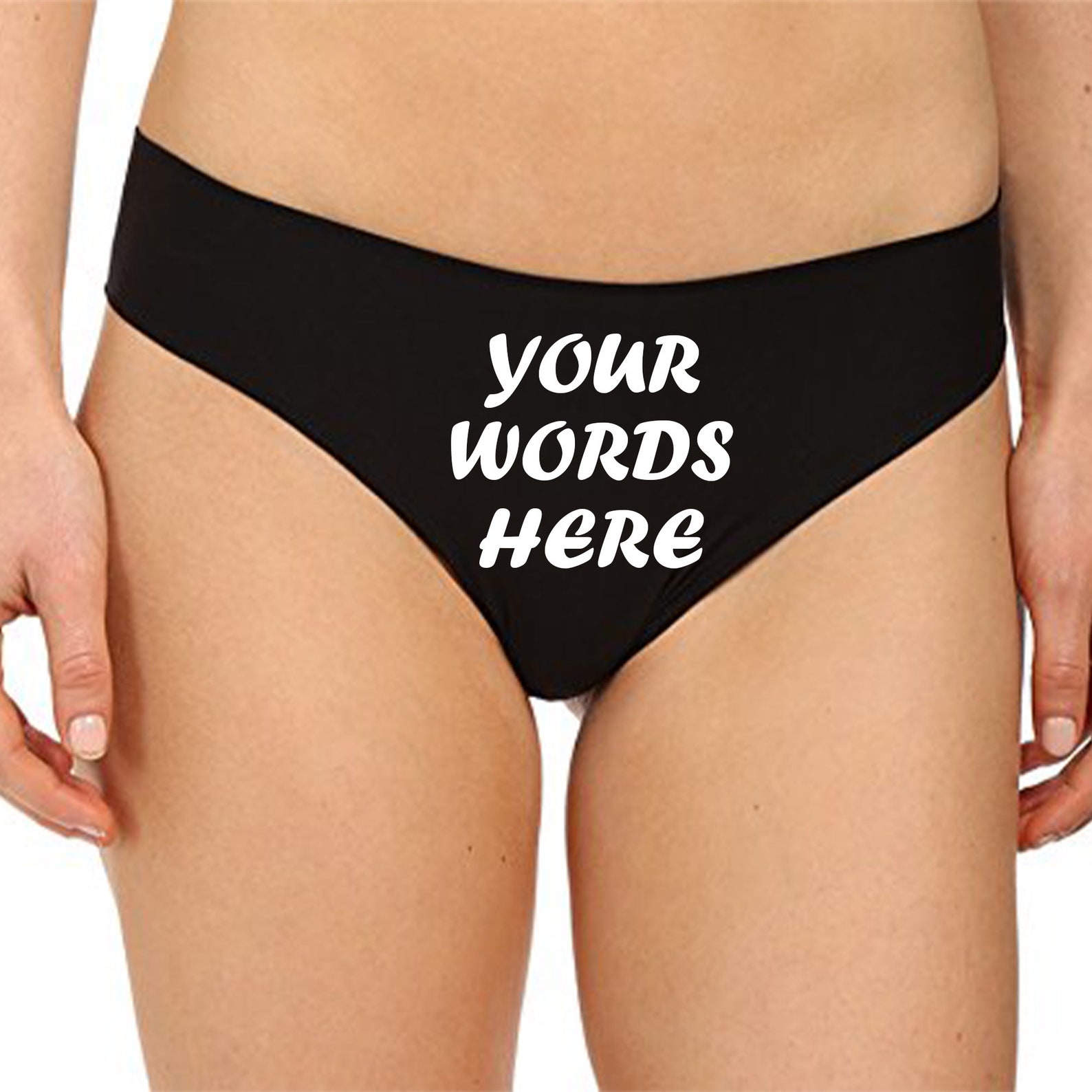Custom Panties Personalized With Your Words Custom Printed Etsy