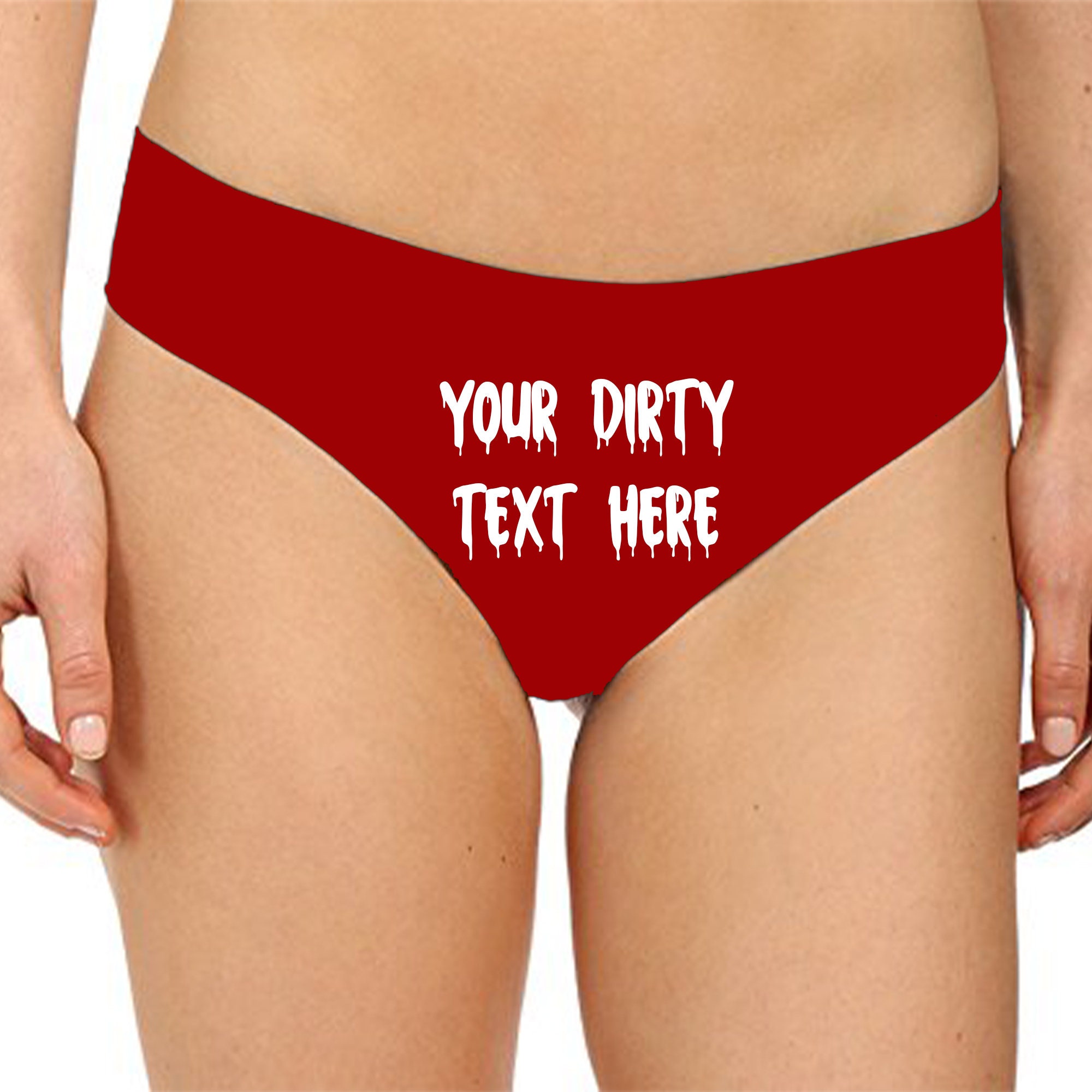 Custom Panties Personalized With Your Words Custom Printed Etsy