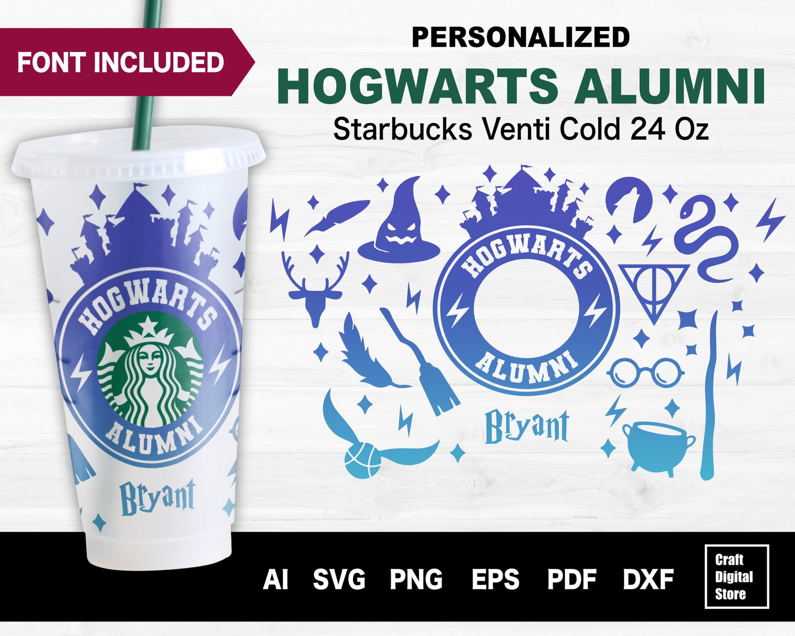 Harry Potter Starbucks Cup SVG Free