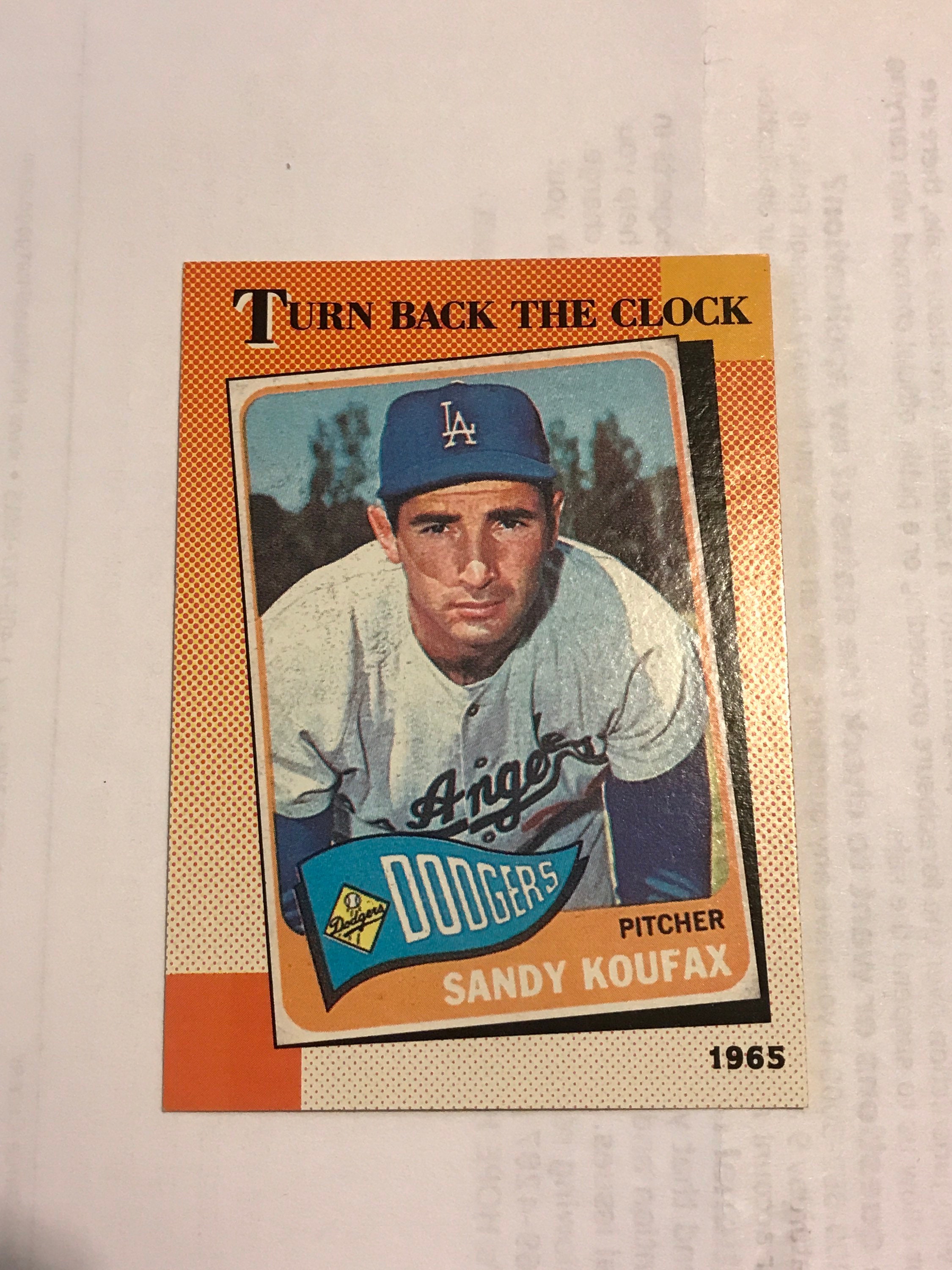 Sandy Koufax Baseball Card 1990 Topps 665 los Angeles - Etsy Israel